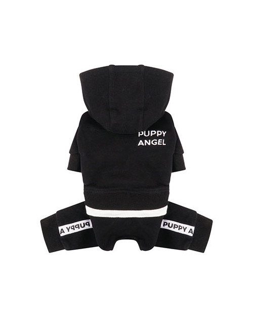 Dres dla Psa Puppy Angel Basic Logo Tape Hood Tracksuit czarny