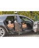 Fotelik samochodowy dla psa lub kota Mia LUX metallic jasny szary