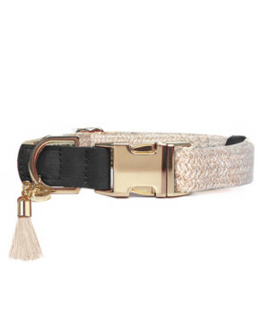 Obroża KAYA Cram- Adjustable Collar Milk&Pepper